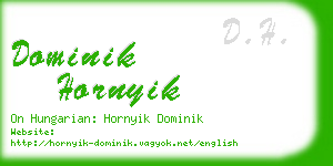 dominik hornyik business card